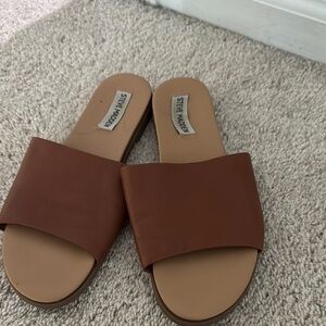 Steve Madden Tan Slide Sandals Made in Brazil